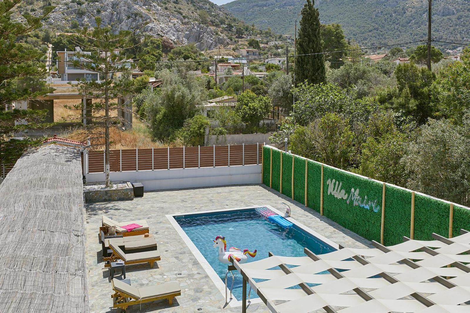 Villa Mairi - 2 Private Pools & Game Room Near Athens Szalamína Kültér fotó